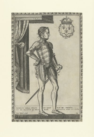 Portrett av kong Charles IX av Frankrike 1550-1574, 1560-årene av Frans Huys
