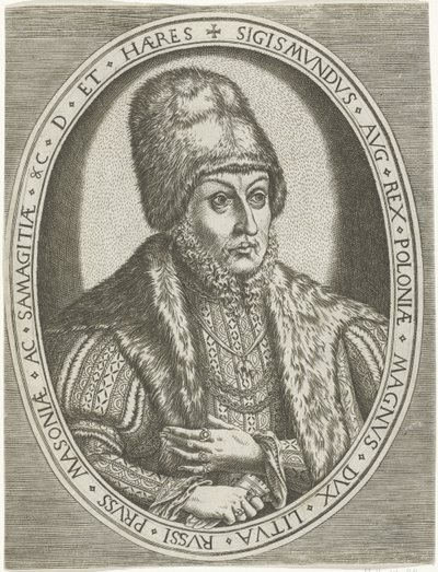Portrett av Sigismund II august Portretter av konger, dronninger, prinser og prinsesser (serietittel) av Frans Huys