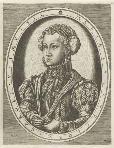 Portrett av dronning Mary av Böhmen Portretter av konger, dronninger, prinser og prinsesser (serietittel) av Frans Huys