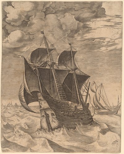Den nederlandske Hulk og Boeier av Frans Huys after Pieter Bruegel the Elder
