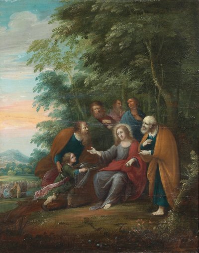 Scener fra Kristi liv og læresetninger (olje på panel) av Frans III (attr. to) Francken