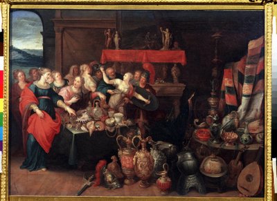 ""Akilles anerkjent av Ulysses blant døtrene til kong Lycomede"" (Akilles anerkjent) Maleri av Franz (Frans) Francken II den yngre (1581-1642) rundt 1640 Pushkin Museum Moskva av Frans II Francken