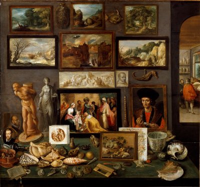 Skap for kunst og kuriositeter (maleri av Frans II Francken