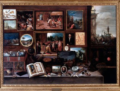 Utsikt over et kuriositeter eller underverk (Maleri av Frans II Francken