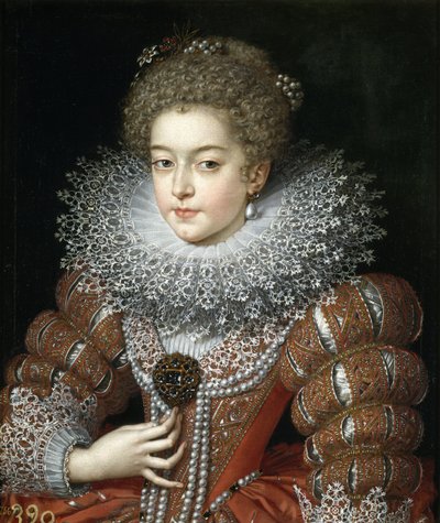 Portrett av dronning Elisabeth av Frankrike (1602-1644), dronningkonsort av Spania av Frans II Pourbus