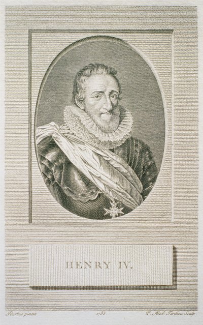 Henri IV (1553-1610), gravert av Pierre Alexandre Tardieu (1756-1844), 1783 av Frans II after Pourbus