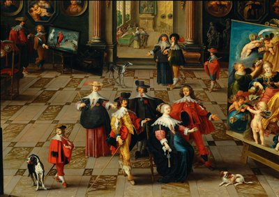 Galleri av en samler (maleri på tre) av Frans II the Younger Francken