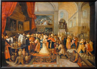 Salomo i tempelets skattkammer av Frans II the Younger Francken