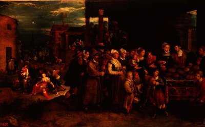 The Seven Deeds of Mercy, ca. 1617 av Frans II the Younger Francken