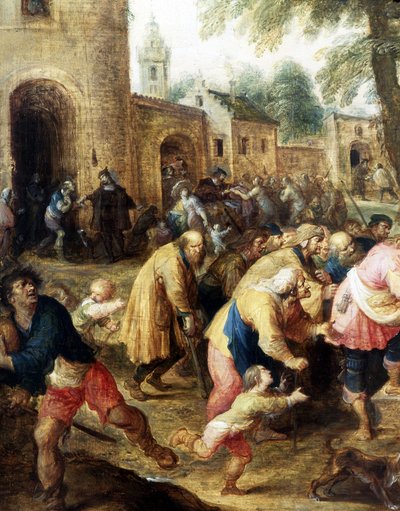 Verkene til misericordes (detalj). (olje på lerret) av Frans II the Younger Francken