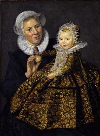 Catharina Hooft med sykepleieren sin av Frans I Hals