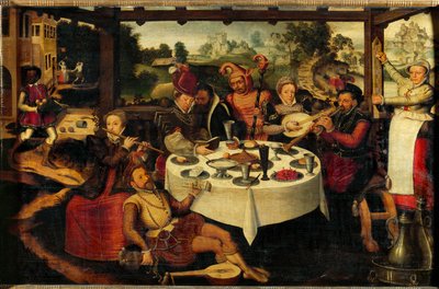 Den fortapte sønn, feiring av gjenkomsten (olje på eik) av Frans I Pourbus