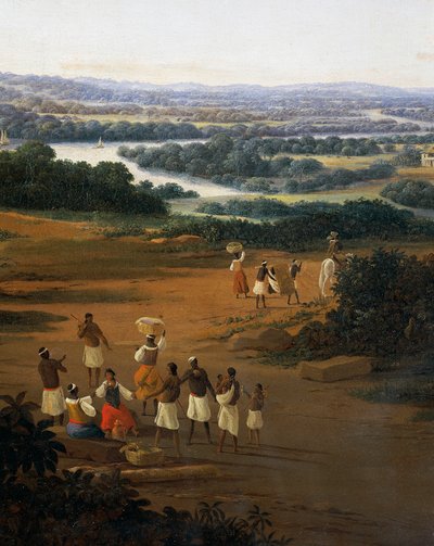 Landsbyen Serinhaem i Brasil eller hjemmet til en sukkerrørplanter i Brasil (olje på lerret) av Frans Post