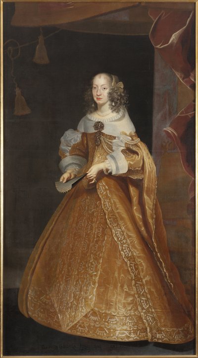 Eleonore de Nevers Mantua (eller de Gonzague Mantoue eller de Mayenne), keiserinne av det hellige rike - Portrett av prinsesse Eleonora Gonzaga av Mantua, Nevers og Rethel (1630-1686), den hellige romerske keiserinne, av Luycx, Frans (1604-1668) . Olje på  av Frans Luyckx or Leux