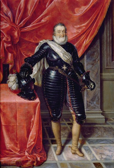 Henrik IV, konge av Frankrike, i rustning, ca. 1610 av Frans Pourbus the Younger