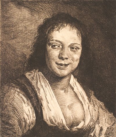 Leende jente, etter Frans Hals av Frans Schwartz
