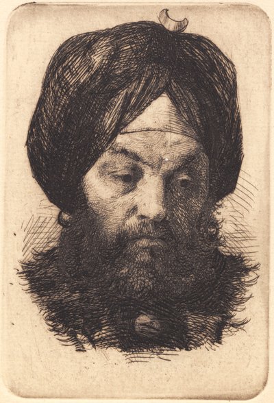 Mann med turban av Frans Schwartz