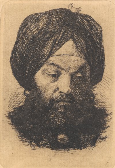 Mann med turban av Frans Schwartz
