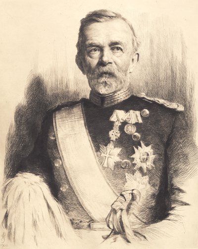 Portrett av generalmajor L. Koefoed av Frans Schwartz
