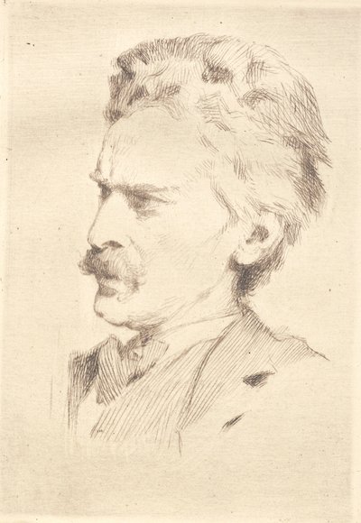 Portrett av xylograf F. Hendriksen av Frans Schwartz