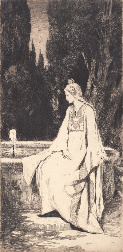 Prinsessen ved fontenen av Frans Schwartz