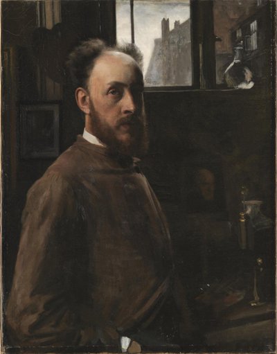 Selvportrett av Frans Schwartz