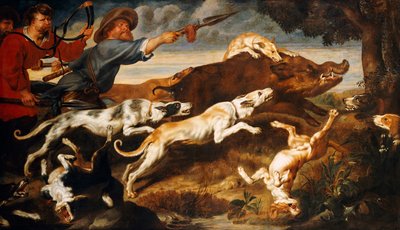 En villsvinjakt av Frans Snyders or Snijders
