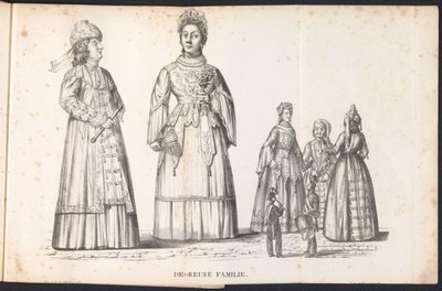 Kjempefigurer i prosesjonen for Saint Rumbold, 1825 Gjenbruksfamilien (tittel på objekt) av Frans Vervloet