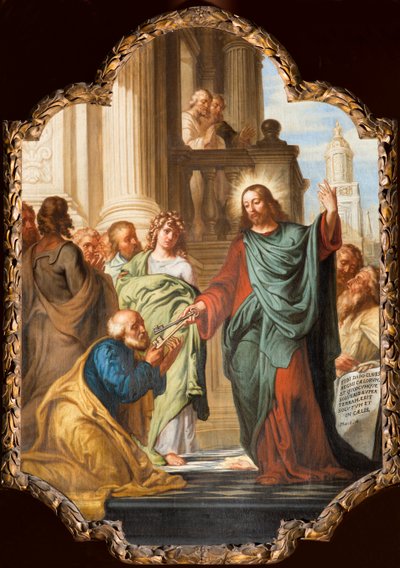 Sognekirke (Vår Frues sognekirke). Interiør. maleri. Frans Ykens. av Frans Ykens
