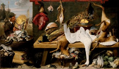 Markedsscene på en kai, ca. 1635-1640 av Frans and workshop Snyders