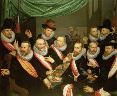 Bankett for offiserer og underordnede fra Civil Guard of San Jorge av Frans de Grebber