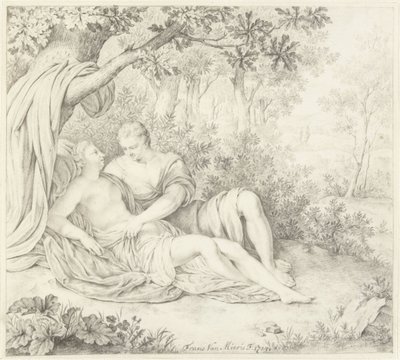Kjærlighetspar under treet av Frans van Mieris (II)