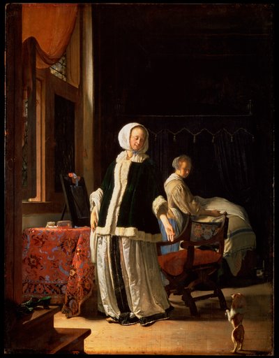 Morning of a Young Lady, c1660 av Frans van Mieris