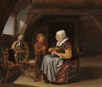 Saying Grace, ca. 1650-55 av Frans van Mieris