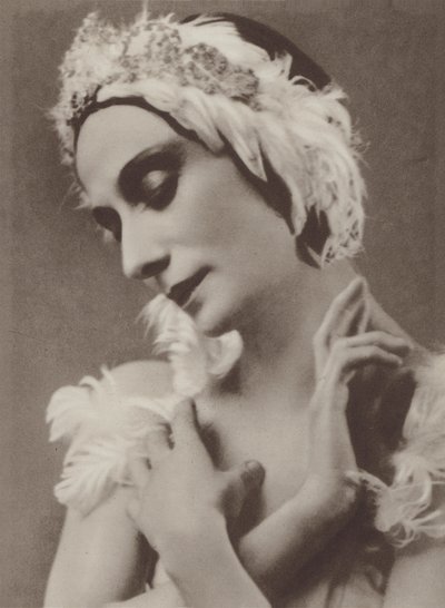 Pavlova i The Dying Swan (s/hv-bilde) av Frans van Riel