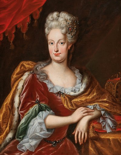 Portrett av Elisabeth Christine av Brunswick-Wolfenbüttel 1691-1750.., 1. halvdel av 1700-tallet. av Frans van Stampart