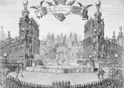 Proscenium for Angelica, vinner av Alcina, 1716. av Franz Ambros Dietel