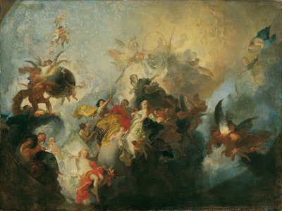 Guddommelig forsyn og dyder av Franz Anton Maulbertsch