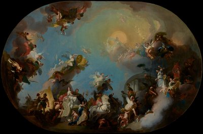 Forherligelsen av unionen av husene Habsburg og Lorraine av Franz Anton Maulbertsch