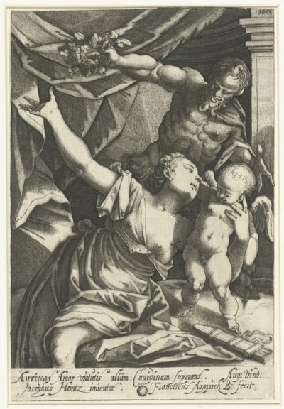 Venus in Love møtte Pan Eros i Anteros av Franz Aspruck