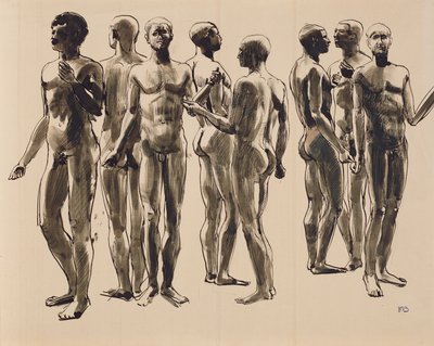 Åtte mannlige nakenbilder av Franz Barwig d. Ä.