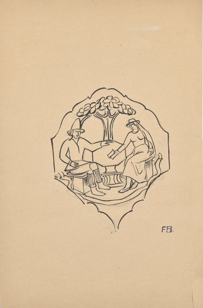 Bondepar (kilefylling av et møbel?) av Franz Barwig d. Ä.