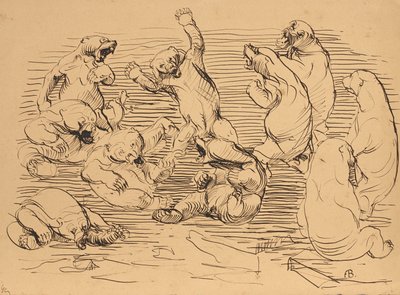 Slagende bjørner av Franz Barwig d. Ä.