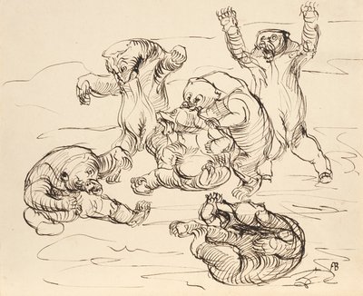 Slagende bjørner av Franz Barwig d. Ä.