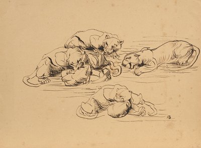 Snurrende Sundapanthers av Franz Barwig d. Ä.