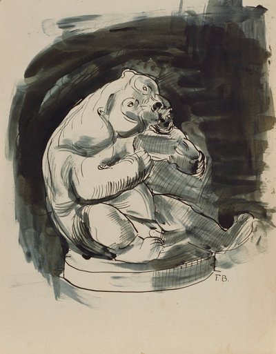 Sittende malaysisk bjørn av Franz Barwig d. Ä.