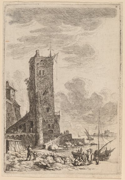 Havnen i Livorno av Franz Edmund Weirotter