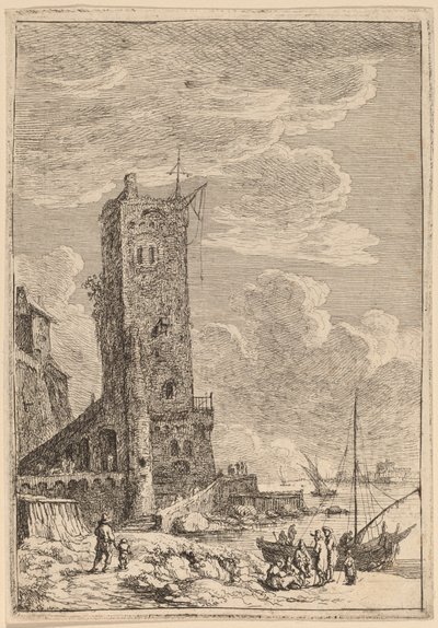 Havnen i Livorno av Franz Edmund Weirotter