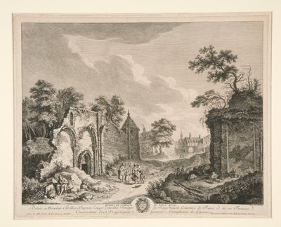 Ruinene av klosteret St. Maur av Franz Edmund Weirotter