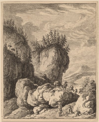 Veien som krysser Praco-fjellet, fra Ricci til Genova av Franz Edmund Weirotter